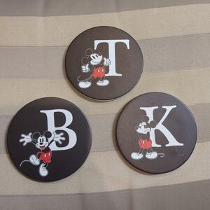 0119 Disney Mickey Mouse Coasters - Black and Red 12 Pcs